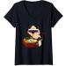Womens Anime Siamese Ramen Japanese Ramen Life Noodle V-Neck T-Shirt