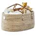 BEBE BASK Baby Diaper Caddy Organizer -- Handmade Organic Seagrass -- Luxury Diaper Caddy Basket -- Cute Diaper Caddy for Baby Girl & Diaper Caddy for Baby Boy
