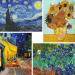 VeGuude Paint by Numbers for Adults and Kids Beginner 4 Pack Van Gogh Starry Night Painting by Number Kits On Canvas Without Frame DIY Oil Painting Acrylic Paints Home Wall Decor Gift 12x16inch