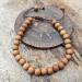 Unisex Sandalwood Round Beads Bracelet - Handmade Elastic Yoga Meditation Jewelry (Large Brown - Buy Online on GoSupps.com