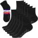 Debra Weitzner Non-Binding Loose Fit Sock - Non-Slip Diabetic Socks for Men and Women - Ankle 12Pk Black