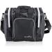 Athletico Bowling Bag for Single Ball - Single Ball Tote Bag With Padded Ball Holder - Fits a Single Pair of Bowling Shoes Up to Mens Size 14 Black