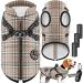 LOVPET dog jacket dog coat with dishes including 45 pieces of fenders + donor dogs Feeded winter vest waterproof padded vest with chest strap reflectors D-ring 2xl beige