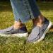OrthoComfoot Women's Slip On Shoes with Arch Support - Plantar Fasciitis Loafers | Pain Relief Orthopedic Slippers - Light Blue, Size 8.5 W - Buy Online on GoSupps.com