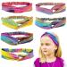 FROG SAC 6 PCS Mermaid Knotted Headbands For Girls  Little Girl Hair Accessories  Kids Knot Headwraps  Criss Cross Tie Dye Head Bands  Mermaid Headband Party Favors  Cute Turban Hairbands  Metallic Hair Bands Metallic Me...