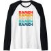 Ramen Ramen Ramen Vintage 70s Asian Noodles Love 2 Raglan Baseball Tee