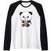 Boba Tea Bubble Tea Kawaii Japanese Lover Panda Anime Otaku Raglan Baseball Tee