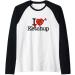 I Love Ketchup Gift Tomato Sauce Heart Raglan Baseball Tee