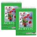 U.S. Art Supply 9" x 12" Premium Extra Heavy-Weight Acrylic Painting Paper Pad 246 Pound (400gsm) Spiral Bound Pad of 12-Sheets (Pack of 2 Pads) 9-x-12-inch Inches