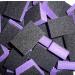 PrettyClaw | 40pc Mini Disposable Nail Buffer Blocks 80/80 Black Grit Purple Buffing Sanding Nail File 2 Sided
