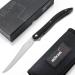 B ker Plus Texas Tooth Pick Flipper G10 Knife - Folding knife with thin & long VG -10 Flipper blade - one -handed knife with clip & g10 handle - linerlock pocket knife with narrow D2 blade