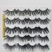HBZGTLAD Fluffy10 paired with tweezers 20mm 25mm imitation mink eyelashes lengthened thick net red false eyelashes (Style-H-25mm)