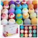 Kay's Bath Bombs Gift Set Fizzies - 12 Pack - Individually Wrapped Assorted Scents - Made in USA - Shea & Mango Butter Essential and Fragrance Oils for Moisturizing Dry Skin - Bath Salts