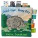 Taggies Touch & Feel Soft Cloth Book with Crinkle Paper & Squeaker  6 x 6-Inches  Heather Hedgehog
