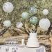 Paper Lantern Hanging Sage and White Lanterns