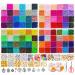 50600pcs 96 Colors 2mm Glass Seed Beads for Jewelry Making Kit  300pcs Letter Beads  Small Seed Beads Kit for Bracelets Necklace Ring Making  DIY  Art  Craft Kit with Elastic String and Charms