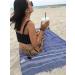 ShoreSecrets Collection Sandproof Beach Towel - Natural Turkish Cotton - 63 Long - Captain's Choice Navy - Buy Online on GoSupps.com