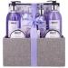 BRUBAKER Cosmetics Bath & Body Set Basket - Lavender & Mint Scent - 12 Pcs Luxury Home Spa Gift Basket