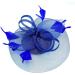 Ladies Royal Blue Feather Fascinator Clip/Headband Weddings Races Royal Ascot Hair Piece - Buy Online on GoSupps.com