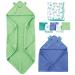 Simple Joys by Carter's Unisex Baby 8-Piece Towel and Washcloth Set Multi-Packs One Size Blue/Green/White