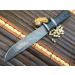 Perkin Bowie Damascus Hunting Knife with Sheath - Premium Quality International Shipping - Buy Online on GoSupps.com