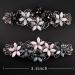 Elegant Hair Clips for Women & Girls | Sparkling Glitter Rhinestones & Flower Wreath Hairpins - Fashion Hair Jewelry in Black & Gray/Pink & Dark Blue - Buy Online on GoSupps.com