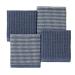 SKL Home Longborough 100% Turkish Cotton Washcloth Set - 12x12 - Denim Blue - 4 Pack - Buy Online on GoSupps.com