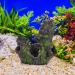 Relaxdays Aquarium Decoration - Tree Trunk Cave Hiding Place | Natural Look 16.5x15.5x11 cm | Black-Green Aquarium Accessory - Buy Online on GoSupps.com