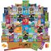 Foxy Fane 60 count Premium Healthy Snack Box - Ultimate Gift Care Package with Variety Assortment of Chips, Nuts, Bars, Crackers, Popcorn, Cookies & more - Bulk Bundle of Delicious Treats (60 Snacks)