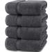 Utopia Towels 4 Pack Premium Bath Towels Set, (27 x 54 Inches) 100% Ring Spun Cotton 600GSM, Lightweight and Highly Absorbent Quick Drying Towels, Perfect for Daily Use (Grey) 4 Piece Bath Towel Set Grey