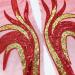 IXUEYU 2 Pcs Royal Blue Gold Sequin Lace Fabric Gown Appliques for DIY Wedding Dress Decor - Red - Buy Online on GoSupps.com