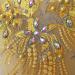 Mirror Pair Beaded Floral Lace Applique with Colorful Rhinestones, Jewelry Motif Embroidery Shoulder Patch for Party Costumes and Dance Dress in Gold - Buy Online on GoSupps.com