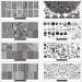 FingerAngel 8pcs Nail Stamp Plates + Nail Stamper with Scraper+ 1 Pcs storage bag Nails Art Stamping Plate Scraper Stamper Set Leaves Flowers Animal Nail plate Template Image Plate (V17-24)