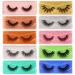 Lanflower Lashes False Eyelashes Natural Look 3D Faux Mink Eyelashes Pack 10 Styles Russian Strip Lashes 10 Pairs-3D
