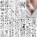 52 Sheets Creative Black Tiny Crown Infinity Triangle Temporary Tattoos for Men and Women - Waterproof Arm, Hand, Face, Finger, and Neck Tatoo Stickers - Buy Online on GoSupps.com