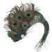 Peacock Feather Hair Clip - Retro Wedding Carnival Party Hairpin for Women and Girls - Buy Online on GoSupps.com