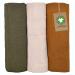 Mimadu Bio Gots Spitche Baby Musselin Spucker Baby Mullt cher Baby 60x30 cm spitting towels Baby Boy and Girls Mull Windles Baby Spitting F cks made of ultra -hooded organic cotton 3 Set (Earth) Earth 30x60 cm