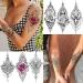 32 Sheets Sexy Black Lotus Temporary Tattoos for Women - Indian Tribal Lace Tatoo Sticker Set with Mandala Flower, Butterfly, Rose, Dreamcatcher, Elephant - Henna Tattoo Kit for Adults - Buy Online on GoSupps.com