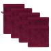 Class Home Collection washing gloves 16x21 cm |Fantry washcloth set |4 washing glove |500 g/m |100% cotton |Bordeaux Bordeaux 16 cm x 21 cm