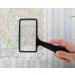 Jumbo Rectangular Handheld Magnifying Glass (3X Magnification)  Scratch Resistant Glass Lens - Large Horizontal Viewing Area - Buy Online on GoSupps.com