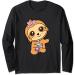 Cute Pink Kawaii Boba Bubble Tea Milk Tea Lover Gift Sloth Long Sleeve T-Shirt