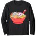 Anime Japanese Cat Ramen Kawaii Ramen Noodle Life Long Sleeve T-Shirt
