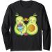 Ketogenic Diet Avocado Couple Flowers Cute Avocado Long Sleeve T-Shirt