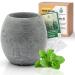 Cozynature sauna egg made of natural bacon |approx. 7 x 6.5 cm |Sauna accessories |Heat -resistant aroma mascula for relaxing sauna infusions100% manual work |Suitable for menthol crystals & sauna oil 1 piece (1 -pack) Nature bacon stone - gray