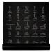 NewMe Fitness Yoga Mat for Women and Men - Large, 5mm Thick, 68 Inch Long, Non Slip Exercise Mats w/ 70 Printed Yoga Poses for Pilates, Workout and Stretching - Home and Gym Essentials Black
