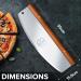 Deer & Oak Pizza Cutter - 36cm Pizza Rocker Cutter - Pizza Cutter Rocker - Pizza Slicer - Cut your Pizzas with Minimal Fuss or Effort - Ultra Sharp Premium Stainless Steel Blade - Buy Online on GoSupps.com