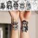3D Black Skull & Rose Temporary Tattoos | Waterproof Arm & Neck Tattoos for Men & Women - Shegazzi - Buy Online on GoSupps.com