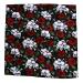 Zac's Alter Ego Alternative Skull & Red Roses Print Bandana/Face Mask
