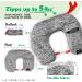 Zipplicity Neck Pack: Ultimate Travel Companion - 6lbs Luggage Capacity, Secure Front Pocket, Hand-Sewn Comfort | Aqua Current - Buy Online on GoSupps.com