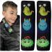 HECKBO 2X Kids Car Seat Belt Pads Seat Belt Protectors - Monster - Seat Belt Pads for Kids and Babies- Ideal for Any Seat Belt Car Booster Seat Kids Bicycle Monster 2 pieces